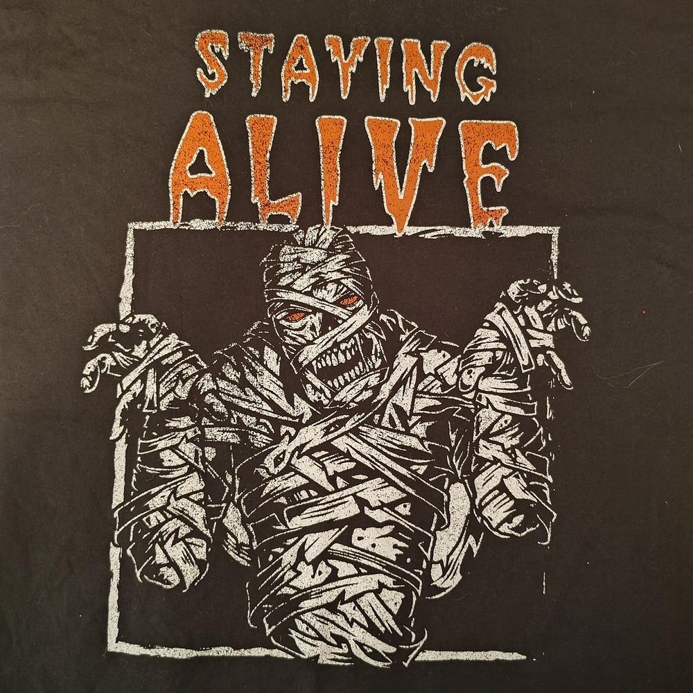 Mens Staying Alive black t-shirt 2XL BNWT